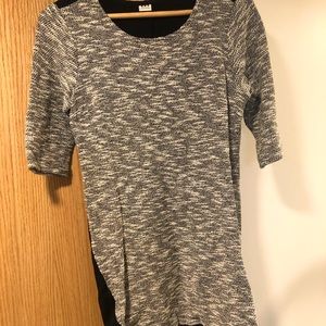 Three Dots Dress - black/white with gold accents - XS/Small